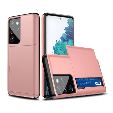 Samsung Galaxy Note 8 - Wallet Card Slot Cover Case Hoesje Business Roze