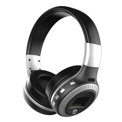 B19 Draadloze Koptelefoon met LED Display en FM Radio - Bluetooth 5.0 Wireless Headphones Stereo Studio Zilver