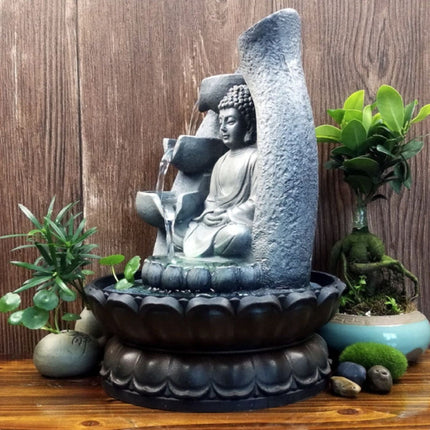 Boeddha Sier Waterval - LED Verlichting - Zen Garden Feng Shui Fontein Decor 