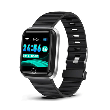 Fashion Sports Smartwatch Fitness Sport Activity Tracker Smartphone Horloge iOS Android iPhone Samsung Huawei Zilver Zwart TPU