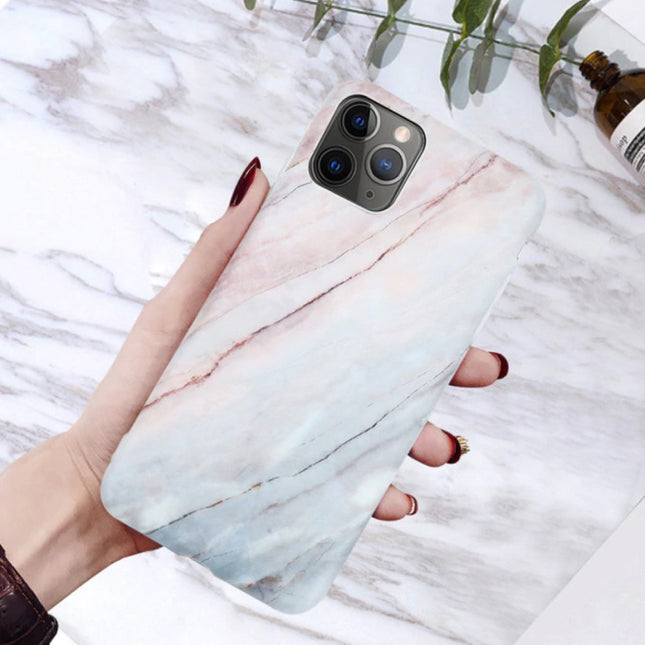 iPhone 11 Hoesje Marmer Textuur - Shockproof Glossy Case Graniet Cover Cas TPU 