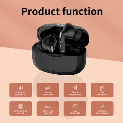 AR30 Draadloze Oortjes - Headset Oordopjes TWS Bluetooth 5.2 Earphones Earbuds Zwart
