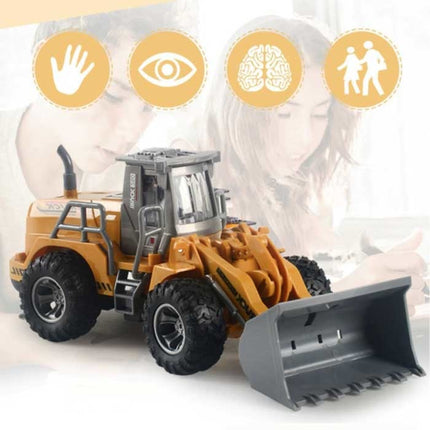 Graafmachine Tractor met Afstandsbediening - Bestuurbaar Speelgoed Machine op 1:32 Schaal Radiografisch Metaallegering