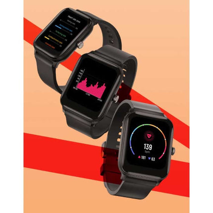 GST Smartwatch met Bloeddrukmeter en Zuurstofmeter - Fitness Sport Activity Tracker Horloge iOS Android - Siliconen Bandje Zwart