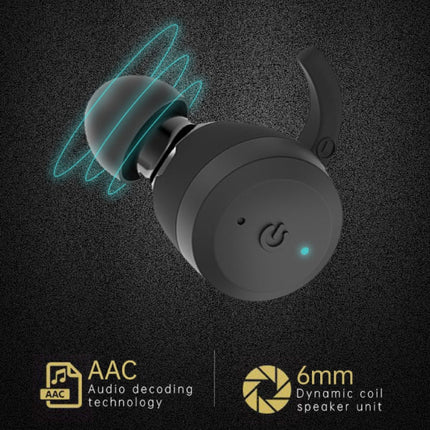 Draadloze Oortjes met Oorhaak - IPX7 Zwemmen Oordopjes Bluetooth 5.0  Oortelefoon Zwart