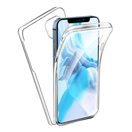 iPhone 13 Pro Max Full Body 360° Transparant TPU Silicone Hoesje + PET Screenprotector