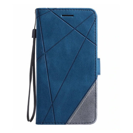 Xiaomi Redmi 9C Flip Case - Leren Portefeuille PU Leer Wallet Cover Cas Hoesje Blauw