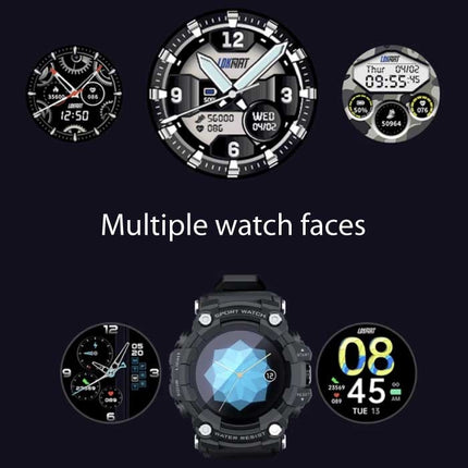 Attack Smartwatch - Slaapmonitor Hartslag Fitness Sport Activity Tracker Smartphone Horloge iOS Android IPX6 Waterdicht Zwart
