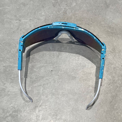 Gepolariseerde Zonnebril - Fiets Ski Sport Bril Shades UV400 Zwart Wit Blauw