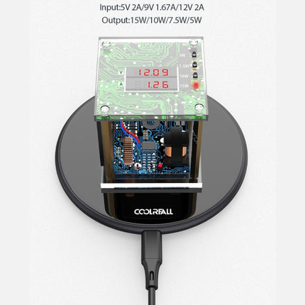 15W Qi Universele Draadloze Oplader Wireless Charging Pad Zwart