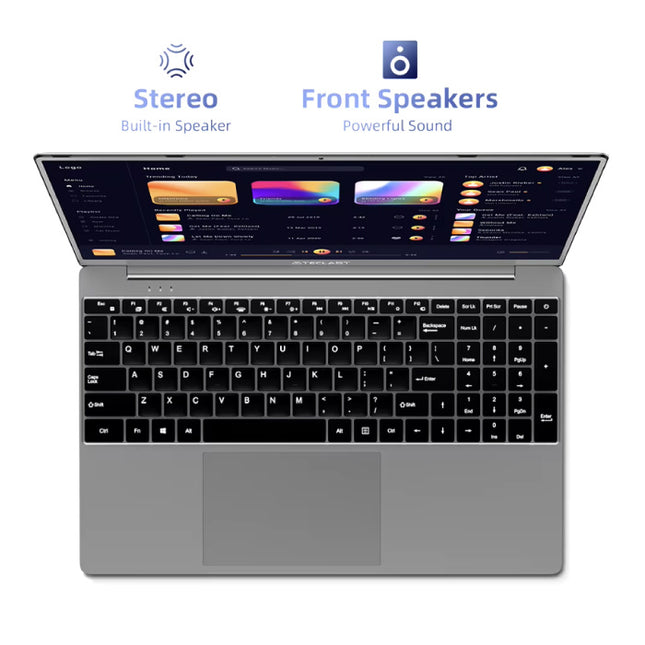 F16 Pro Notebook - 15,6 Inch - 16 GB RAM - 512 GB Opslag - Laptop Lichtgewicht Zakelijke Computer - Grijs