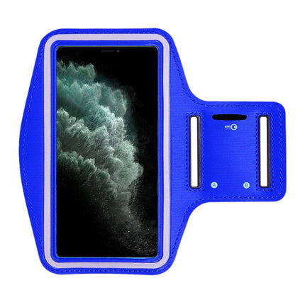 Waterdicht Hoesje voor iPhone 11 Pro Max - Sport Tasje Zakje Cover Case Armband Jogging Hard Lopen Blauw