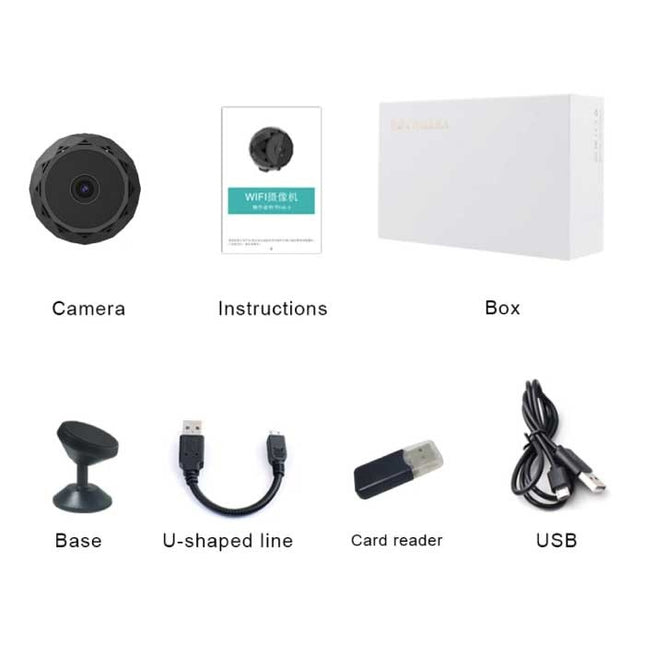 WD11 Mini Security Camera - HD Camcorder Motion Detection Night Vision Zwart