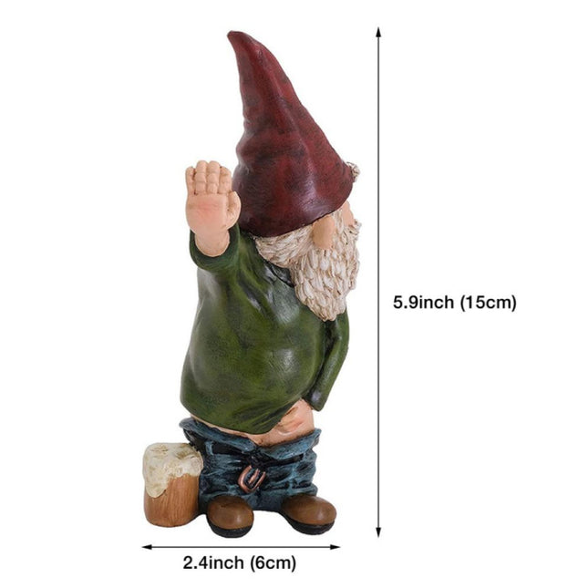 Ondeugende Tuinkabouter - Decor Standbeeld Ornament Hars Tuin Bureau