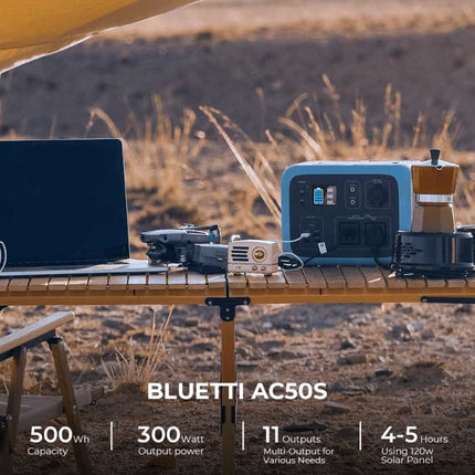 500Wh/300W Oplaadstation - AC/DC Generator Solar Batterij Oplader Zwart