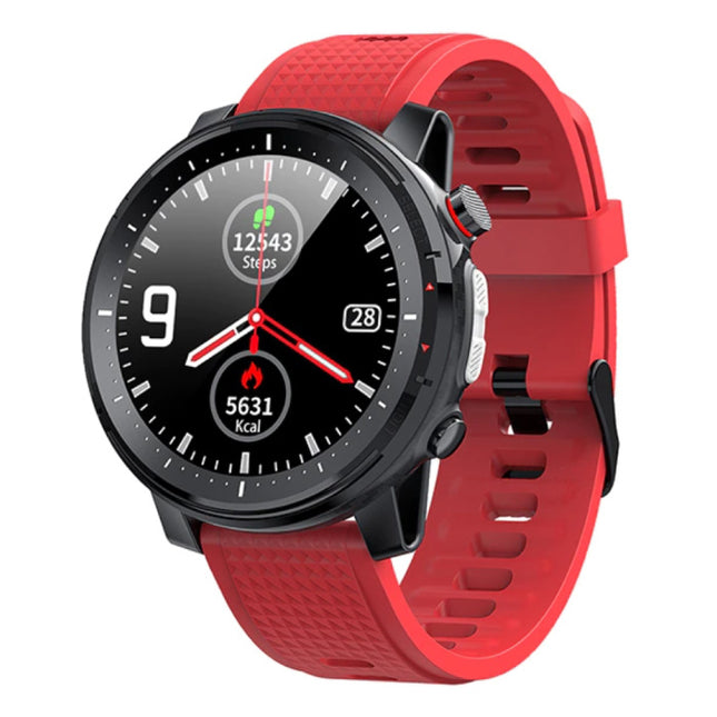 Sport Smartwatch met Hartslagmeter -  Fitness Sport Activity Tracker Siliconen Bandje Horloge iOS Android Rood