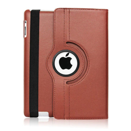 Leren Vouwbare Cover voor iPad 2018 (9.7") - Multifunctioneel Hoesje Case Bruin
