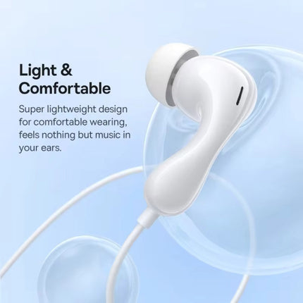HZ20 Oordopjes met Microfoon en Controls - USB-C Oortjes Volumebeheer Bedrade Oortelefoon - Wit