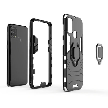 Samsung Galaxy S10 Lite Hoesje  - Magnetisch Shockproof Case Cover Cas TPU Zwart + Kickstand