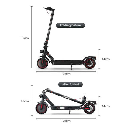 I9 Max Vouwbare Elektrische Scooter - Off-Road Smart E Step met App - 500W - 25 km/u - 8.5 inch Wielen - Zwart