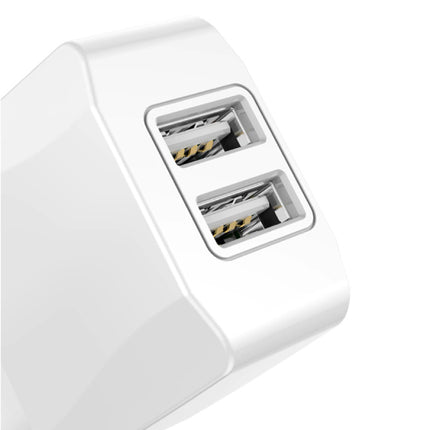 Dual 2x Port USB Stekkerlader - 2.1A Muur Oplader Wallcharger AC Thuislader Adapter