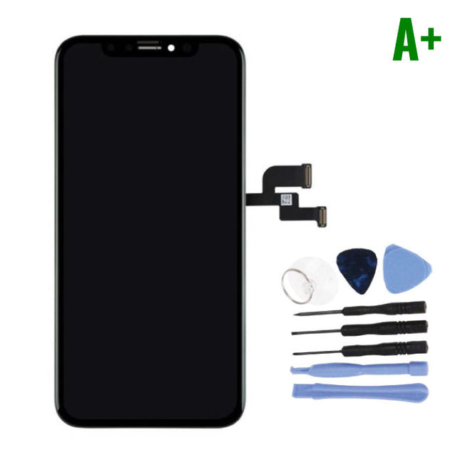 iPhone XS Scherm (Touchscreen + OLED + Onderdelen) A+ Kwaliteit - Zwart + Gereedschap