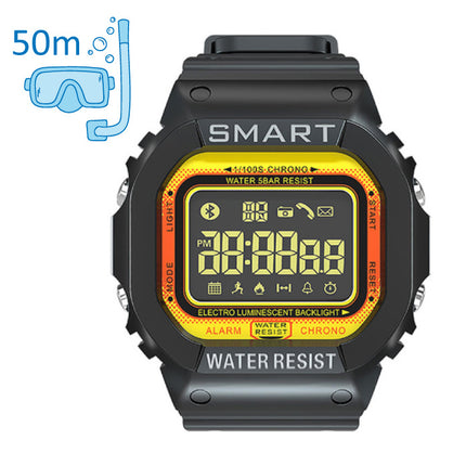 MK22 Waterdichte Sport Smartwatch Fitness Activity Tracker Smartphone Horloge iOS Android iPhone Samsung Huawei Geel