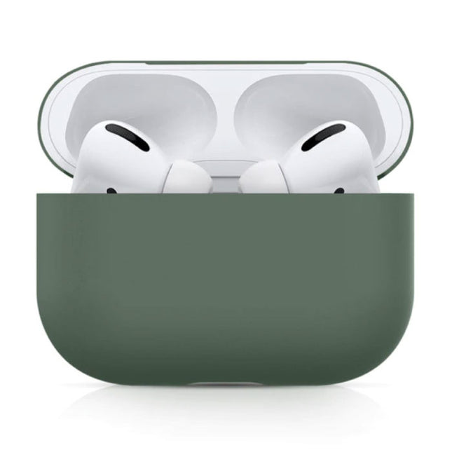 Flexibel Hoesje voor AirPods Pro - Silicone Skin AirPod Case Cover Soepel - Kaki
