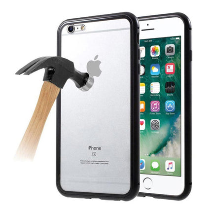 iPhone 6S Magnetisch 360° Hoesje met Tempered Glass - Full Body Cover Hoesje + Screenprotector Zwart