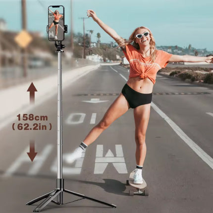 Q05 Selfie Stick Tripod - Intrekbare Vlog Statief Selfiestick - Zwart