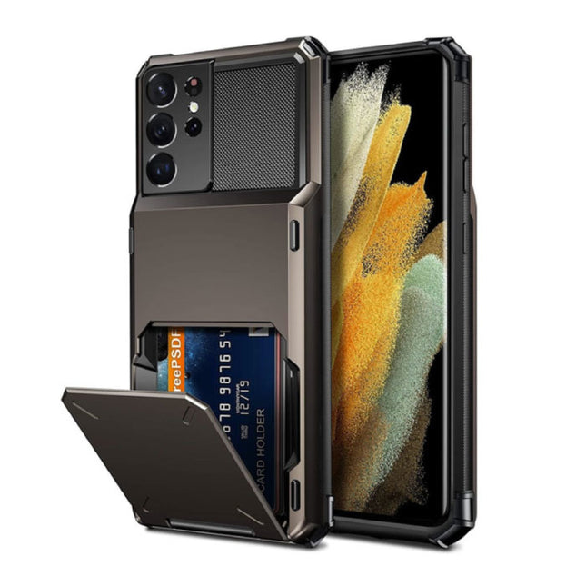 Samsung Galaxy S23 - Kaarthouder Hoesje - Wallet Card Slot Portemonnee Cover Case Grijs