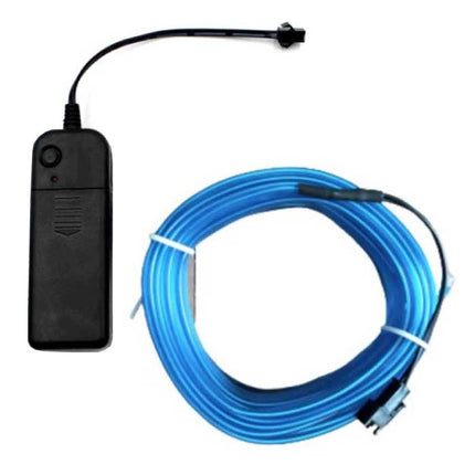 Neon LED Strip 3 Meter - Flexibele Verlichting Tube met  AA Batterij Adapter Waterdicht Blauw