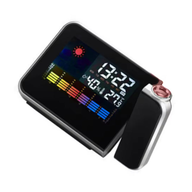 Digitale Wekker met Projectie - Alarm Klok Temperatuur Hygrometer - Zwart