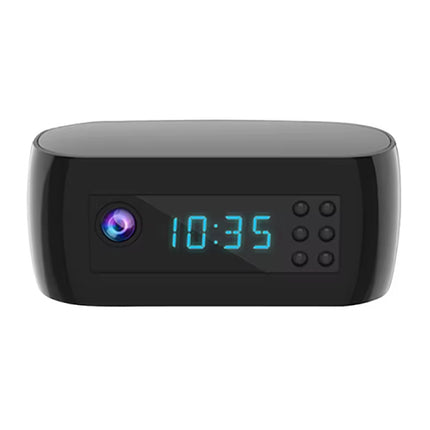 Camera Wekker - 4K WiFi Klok - Smart Home Security Night Vision Motion Detection - Zwart