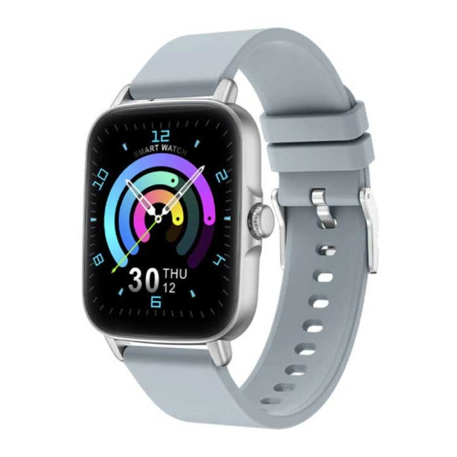 P28 Smartwatch Siliconen Bandje Fitness Sport Activity Tracker Horloge Android iOS Zilver