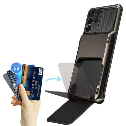 Samsung Galaxy Note 10 - Kaarthouder Hoesje - Wallet Card Slot Portemonnee Cover Case Groen