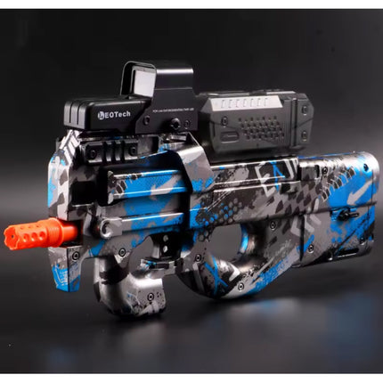 P90 Elektrische Gel Blaster Volautomatisch - Water Speelgoed Foam Shooter - Blauw