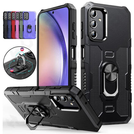 Samsung Galaxy A04 Hoesje + Kickstand Magneet - Shockproof Cover met Popgrip Groen