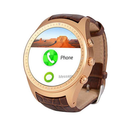 Originele K18 Plus Smartwatch Smartphone Fitness Sport Activity Tracker Horloge OLED Android iPhone Samsung Huawei Goud