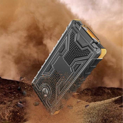 80.000mAh Solar Powerbank met 2 USB Poorten - Ingebouwde Zaklamp en Kompas - Externe Noodaccu Batterij Oplader Charger Zon Zwart