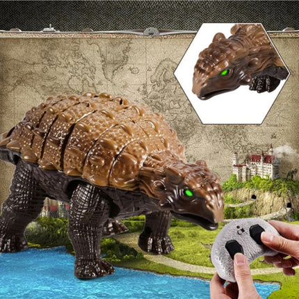 RC Dinosaurus (Ankylosaurus) met Afstandsbediening - Bestuurbaar Speelgoed Dino Robot - Bruin