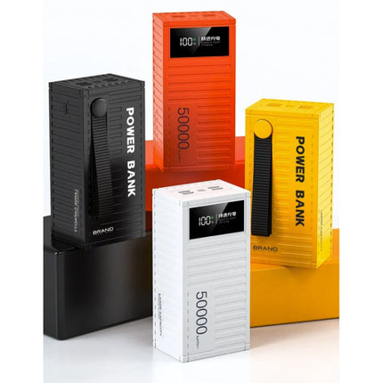 50.000mAh Powerbank met 4 Oplaadpoorten - LED Display - 66W Batterij Oplader Rood