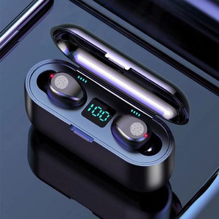 F9 TWS Draadloze Smart Touch Control Oortjes Bluetooth 5.0 Ear Wireless Buds Earphones Earbuds 2000mAh Powerbank