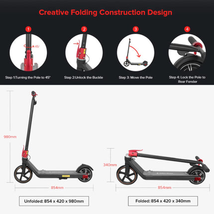 Kirin Mini 2 Elektrische Smart E Step Scooter voor Kinderen Off-Road - 150W - 15 km/u - 6Ah Batterij - 8.5 inch Wielen  Wit
