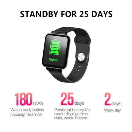 B57 Sports Smartwatch Fitness Sport Activity Tracker Hartslagmeter Smartphone Horloge iOS Android iPhone Samsung Huawei Roze