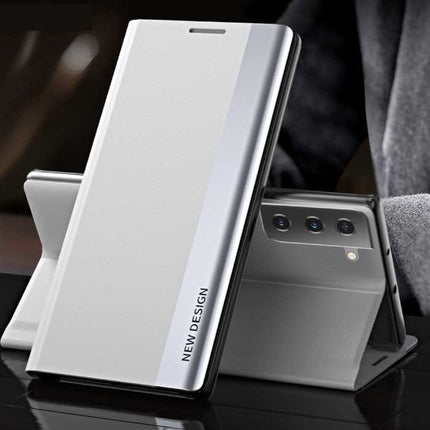 Samsung S22 Plus Magnetische Flip Case - Luxe Hoesje Cover Wit