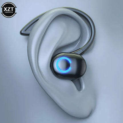 Draadloze Headset met Oorhaak - Zakelijk Sport Handsfree Oordopje Bluetooth 5.0 Zwart
