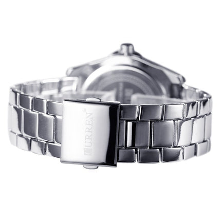 Mechanisch Zakelijk Horloge voor Heren - Kwarts Uurwerk Roestvrij Stalen Bandje Polshorloge Zilver Wit