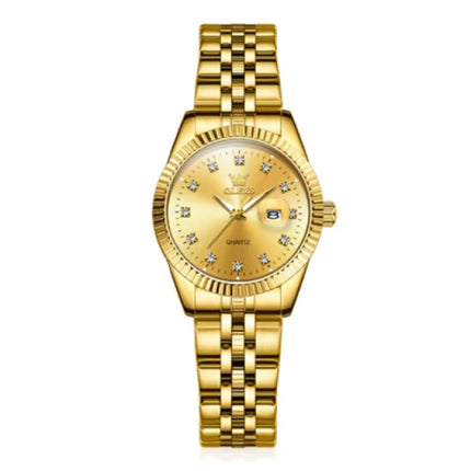 5526 Luxe Kwarts Horloge - 3 ATM Waterdicht Dameshorloge - Goud