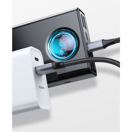 65W Powerbank met PD Poort 20.000mAh met 5 USB Poorten  - LED Display Externe Noodaccu Batterij Oplader Charger Zwart